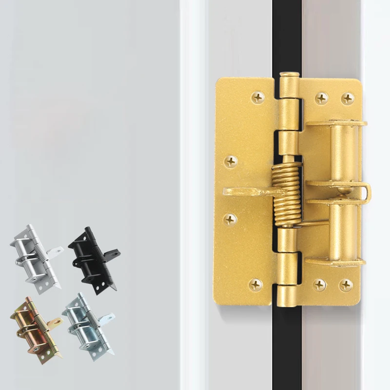 Автоматическое закрытие двери 5-дюймовые деревянные дверные пружинные петли 3d металлические невидимые самозакрывающиеся дверные петли