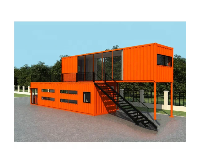 Easy assembly prefab shipping container house for office two storey