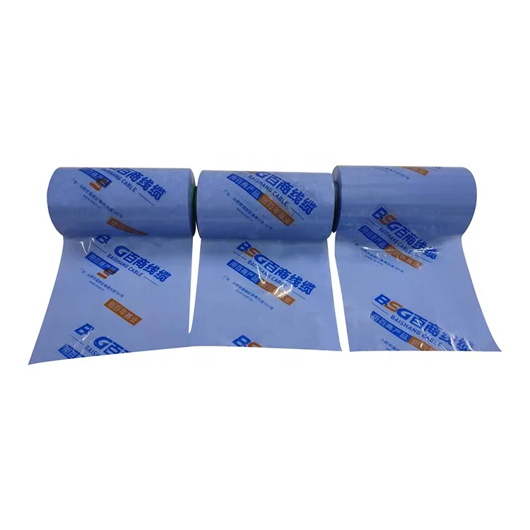 Customized Printed logo pvc plastic wrap pvc stretch film for wires coil wrapping
