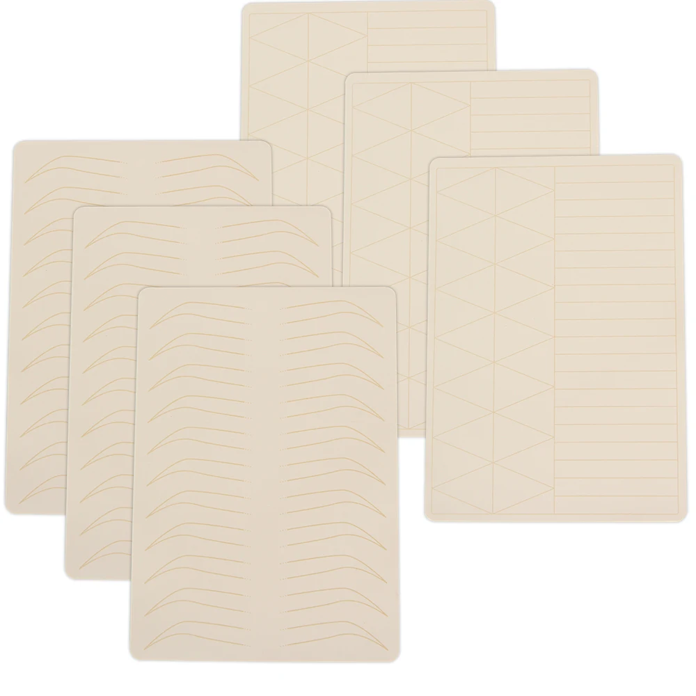 Microblading Eyebrow Tattoo Practice Skin Silicone Double Side Blank Artificial Skin for Permanent Makeup Beginner Practice