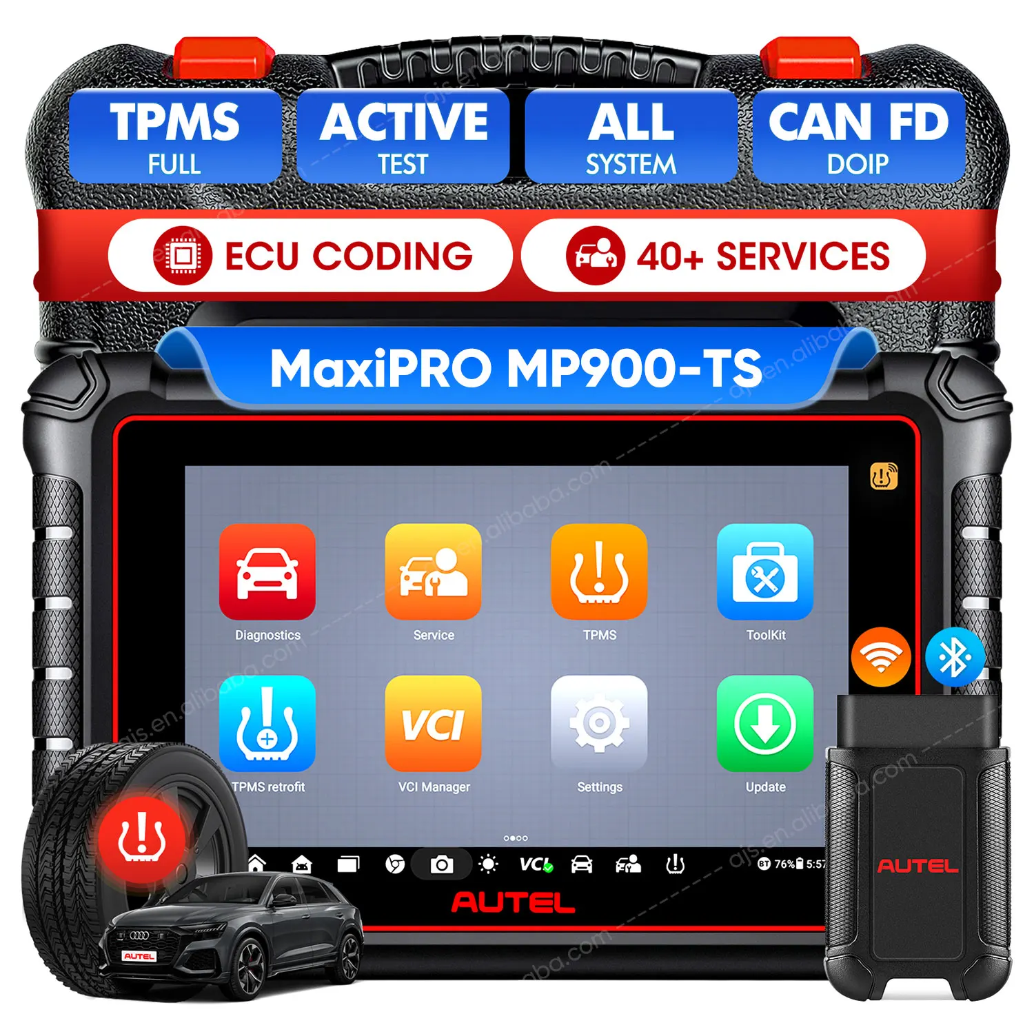 Autel MaxiPRO MP900 TS Автомобильный сканер OBD2 Универсальный датчик TPMS Автоматическая полная система MP808 MP900TS Автомобильные диагностические инструменты
