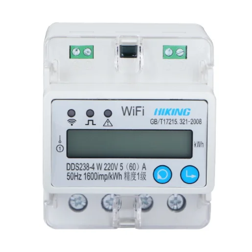 Popular DDS238-4W RS485-wifi single-phase guide rail 220V remote intelligent electricity meter 60A