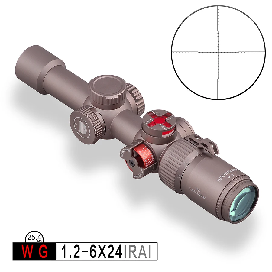 Discovery Optics WG 1.2-6x24 1.2x zoom Tactical Scope 25.4mm Tube Dia Discovery Scope