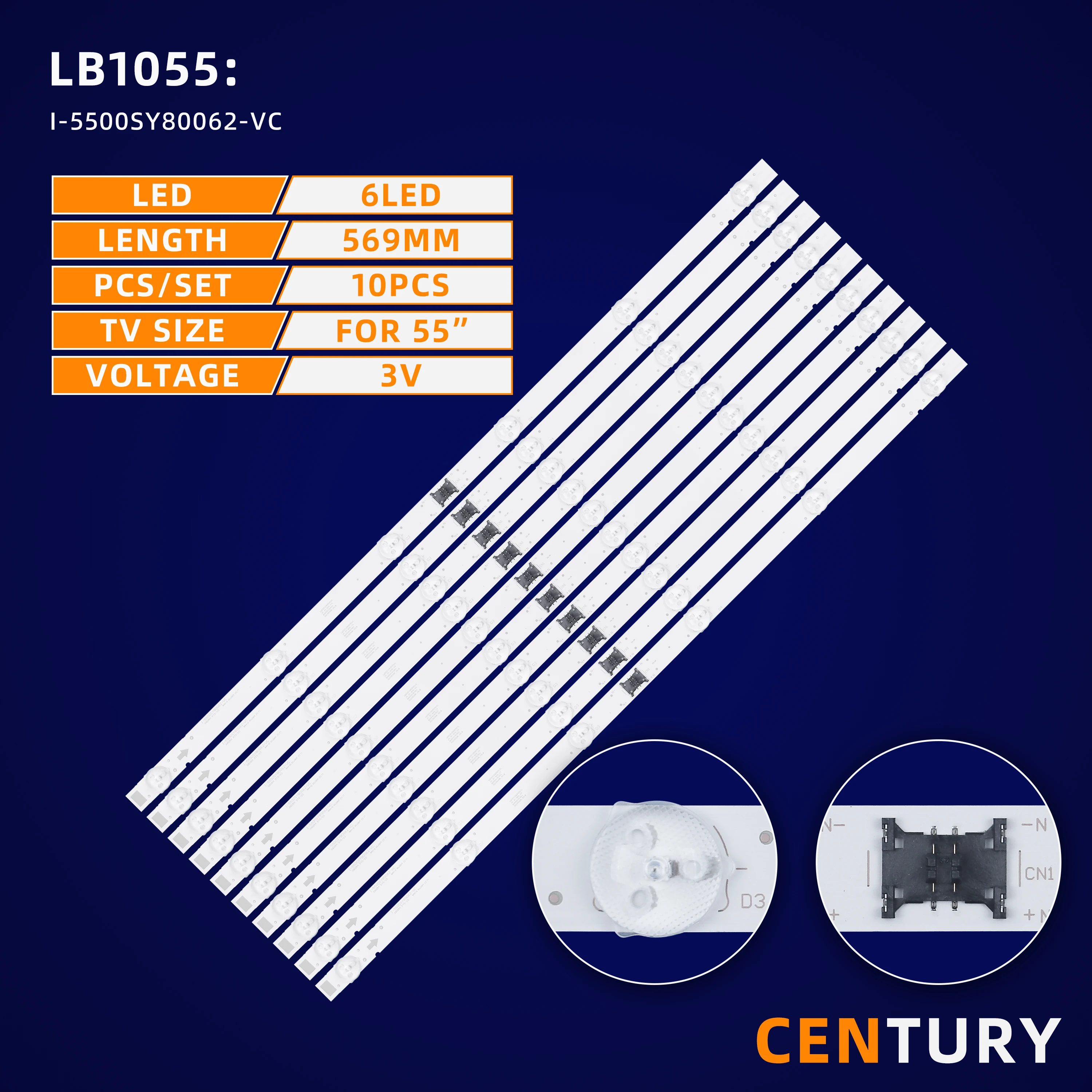 Bar LED TV I-5500SY80062-VC L3_PHN_LYX  LM41-01056A LED Backlight Strip Replacement For 55 Inch LCD TV XBR-55X800H KD-55XH8096 X