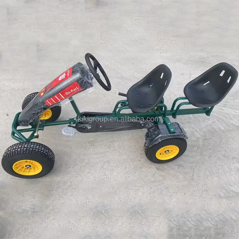 2023 New arrival lowest price manufacturer supply plastic heavy duty double seat pedal go cart