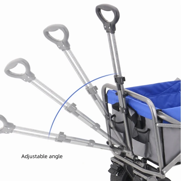 Collapsible Wagon with Wheels Foldable Wagon Carts with 80kgs Load Capacity for Groceries Sports Camping Garden Fishing