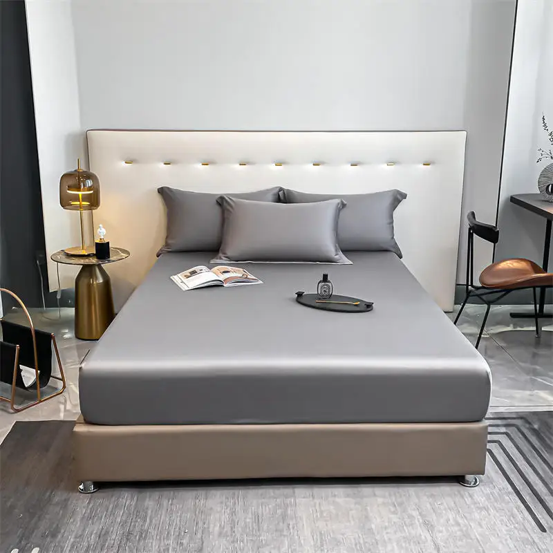 Multi Color Silky Smooth 100% Tencel Bed Sheet Set Bedsheet Waterproof Fitted Sheets