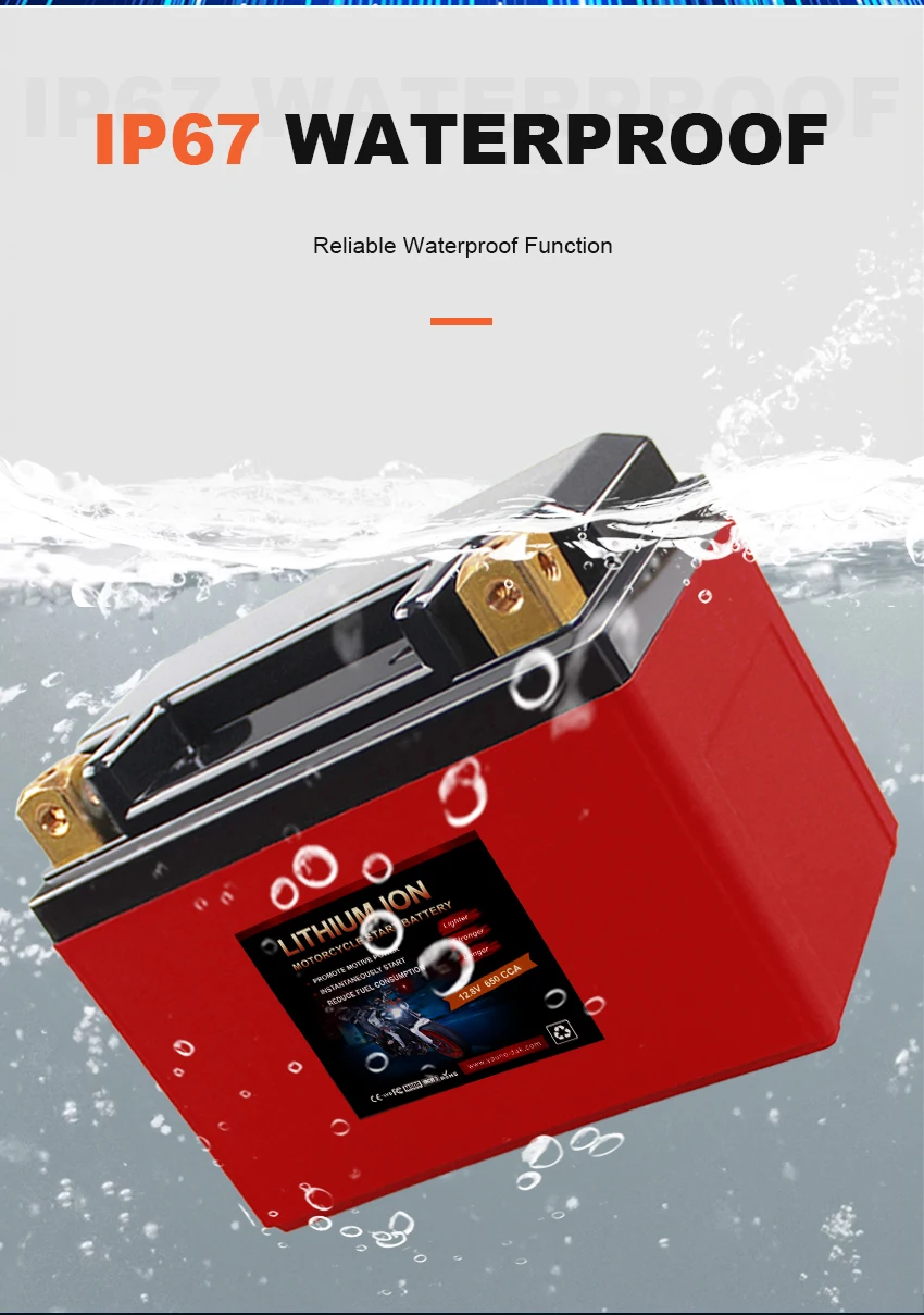 LFP4L-BS 12.8V Lithium Motorcycle Battery - KTM Freeride 350 4T - 2012 - 2017 Customization Cost-effective lead acid replacement