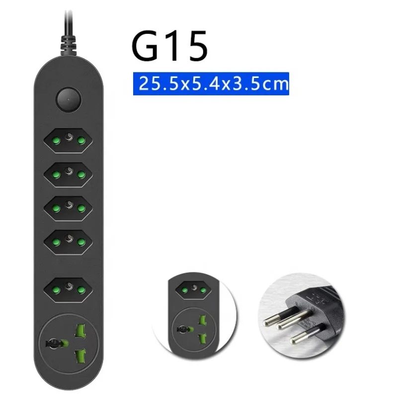 Brazilian standard USB multi hole plug socket