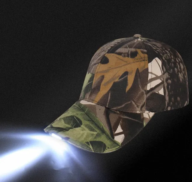 Custom LED hats mountaineering summer luminous fishing light sports baseball caps wholesale