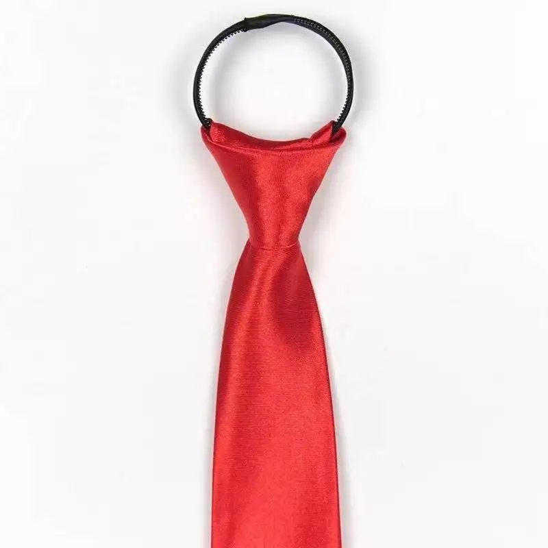 Простой узкий галстук на молнии мужская официальная одежда британский корейский черный галстук
