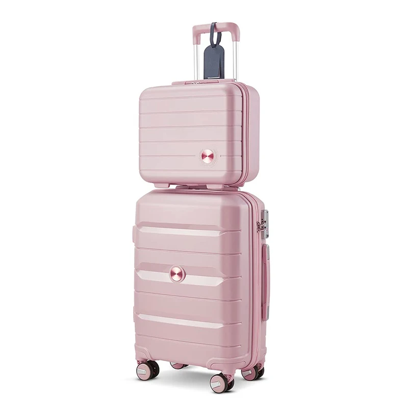 20inch YKK Zipper Polypropylene Traveling Carry-on Bags Suitcases Trolley PP Luggage