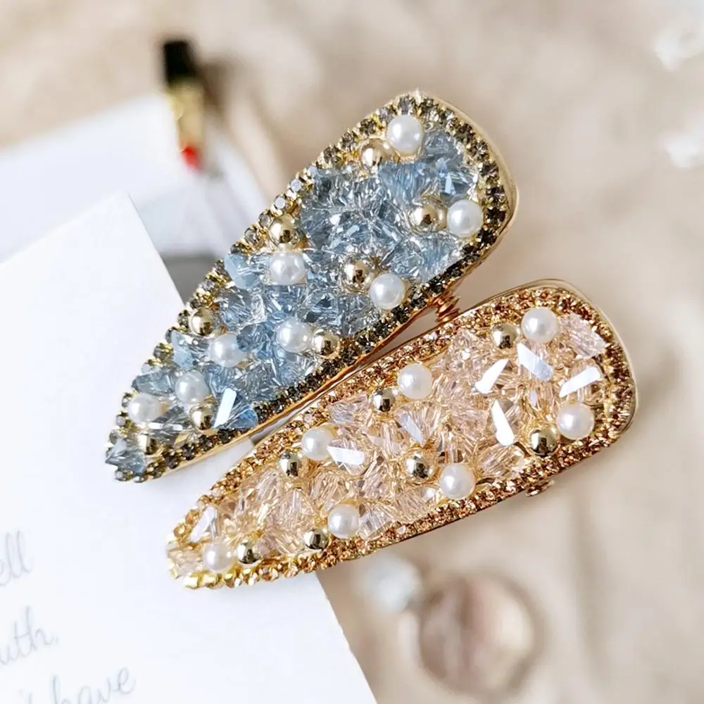 Korea Super Fairy Clip Exquisite Versatile Hairpin Bangs Clip Side Rhinestone Pearl Hairpin