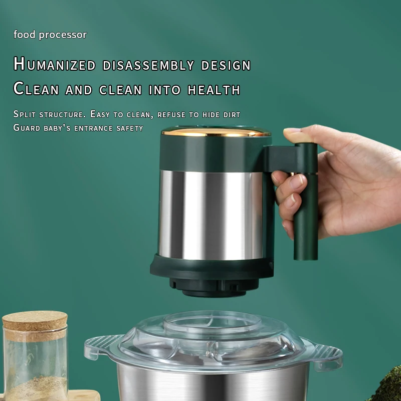 New Design Wholesale Best 2L 3L 5L Household Meat Chopper Food Stainless Steel 4 Blade Electric Meat Grinders For Sale