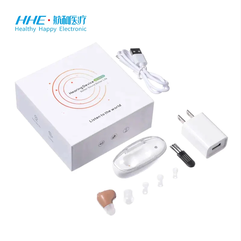 Hot Sell Deafness Clear ITE Sound Amplifier Magnetic Suction Charging Mini Hearing Aid 2023