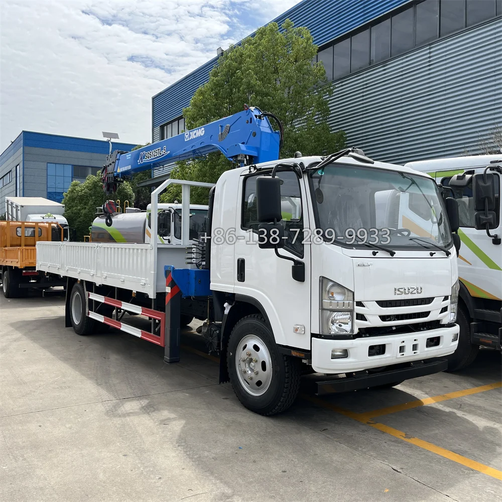 Japan Truck Mounted Cranes 4x4 4x2 4ton 5 tons Straight telescoping boom Arm Crane Truck