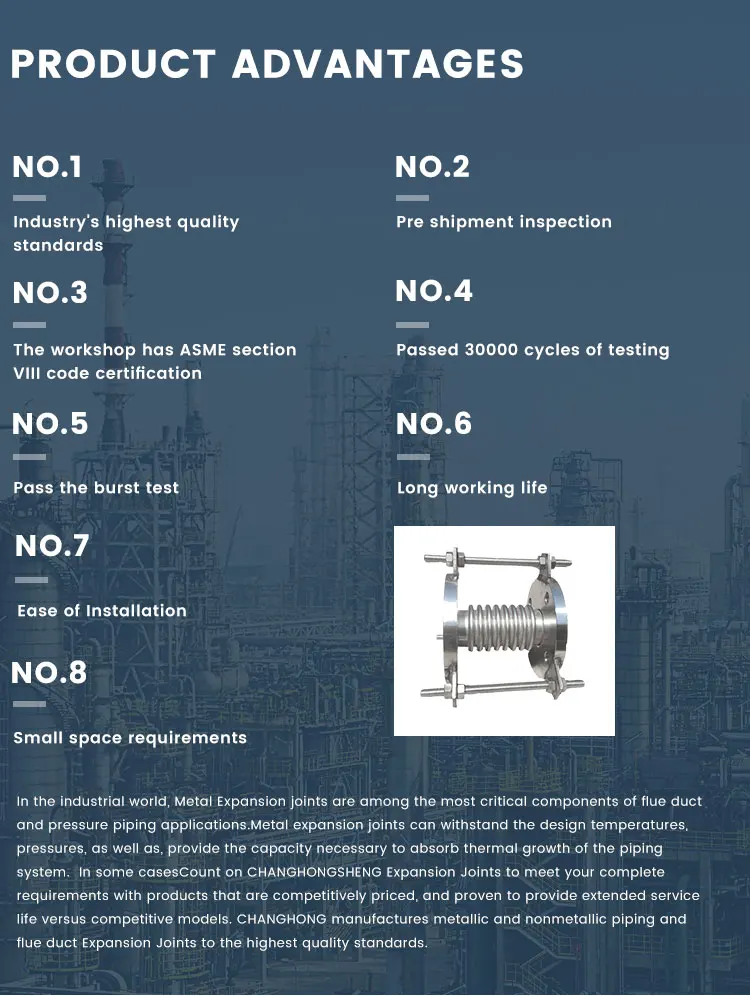 Stainless Steel Braided Hydraulic Hose Welded Metal Bellows Expansion Joint