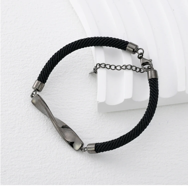 Wholesale Nylon Open Rope Bracelet 925 Silver Thick String Lucky Braided Chain personality pure hand-woven Bracelets