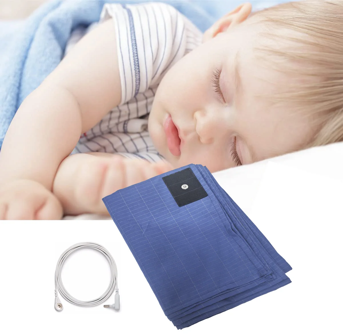 Cotton earthing grounding flat bed sheet