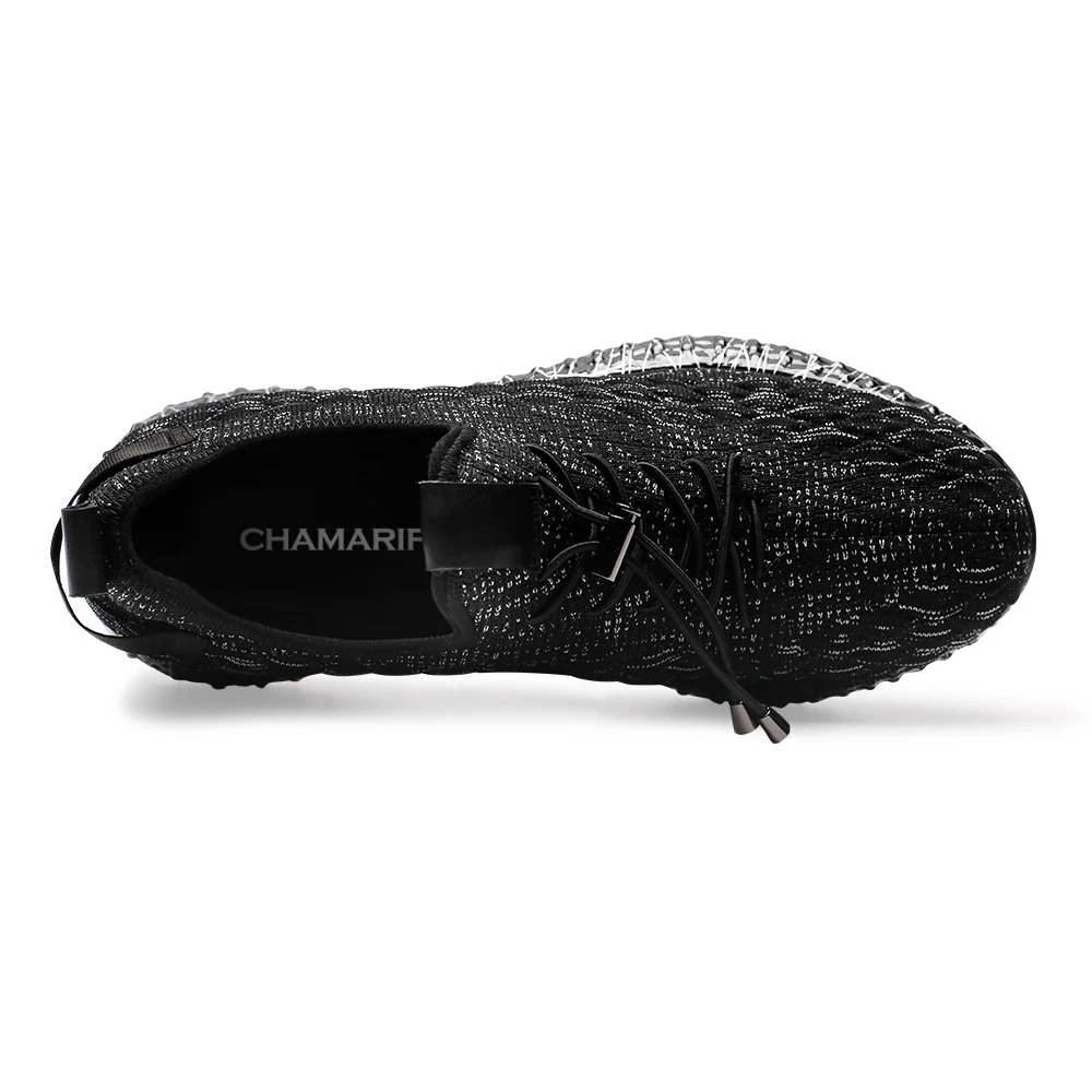 wholesale Anti-slip rubber outsole lace fitness walking sport shoes for men elevator shoes leather inner height increase design