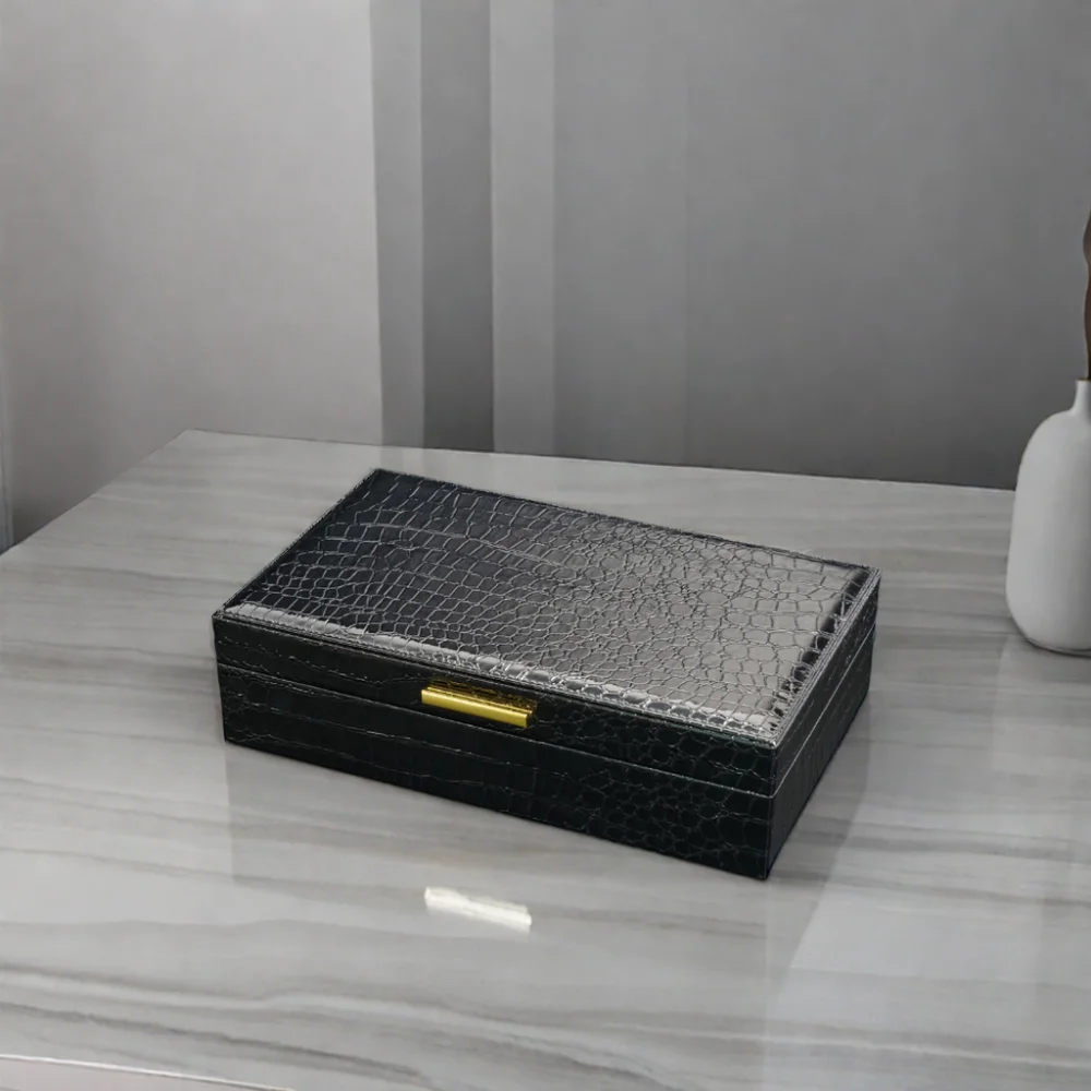 Оптовая продажа на заказ Кроко кожаный чемодан для часов портфель высокого качества 10 слотов мужские часы коробка