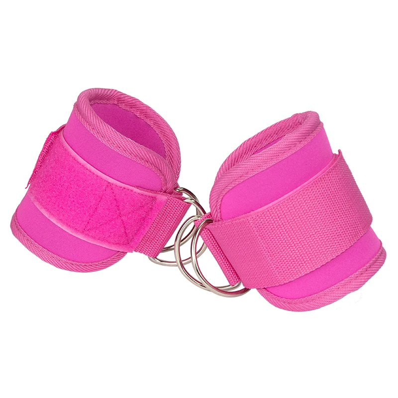 Custom Neoprene Nylon Sports Pink Ankle Straps Gym for Cable Machine Ankle Straps
