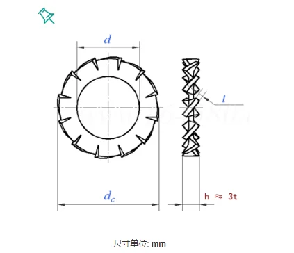 High Quality Square Lock Washers Countersunk Style Anodizing Finish Including Slotted Spring Lock External Internal Tooth