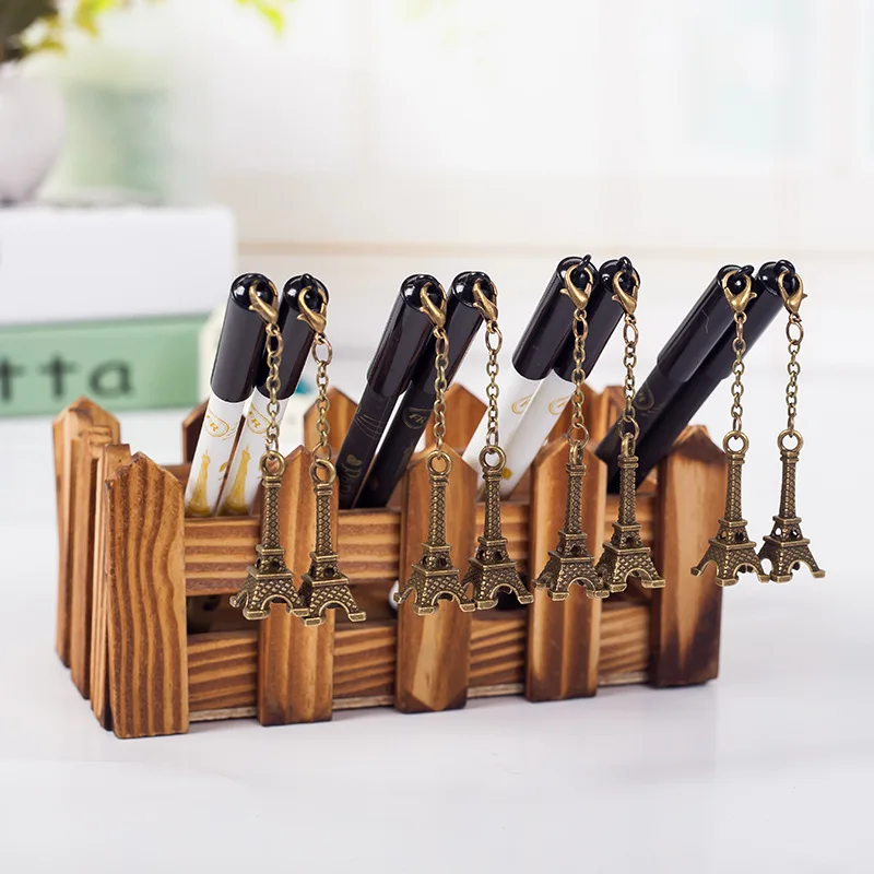 Cute black bear, pearl tower wishing bottle expression water-based pen student cute cartoon gel pen 0.5mm