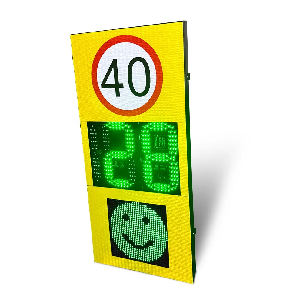 radar feedback sign / 2 and half digit with face light speed radar limit sign Hot sales the Middle East