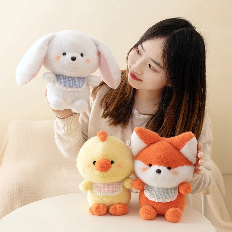 Super cute little animal Plush Dolls Adorable Fox rabbit chicken Plush toys Companion doll Custom animal stuffed&plush toy gift