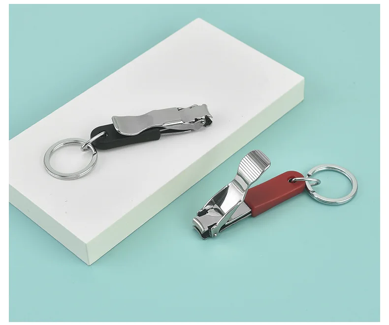 Eco-friendly Premium Stainless Steel Fingernail and Toenail Clipper Cutters Effortless Nail Clipper With Keychain