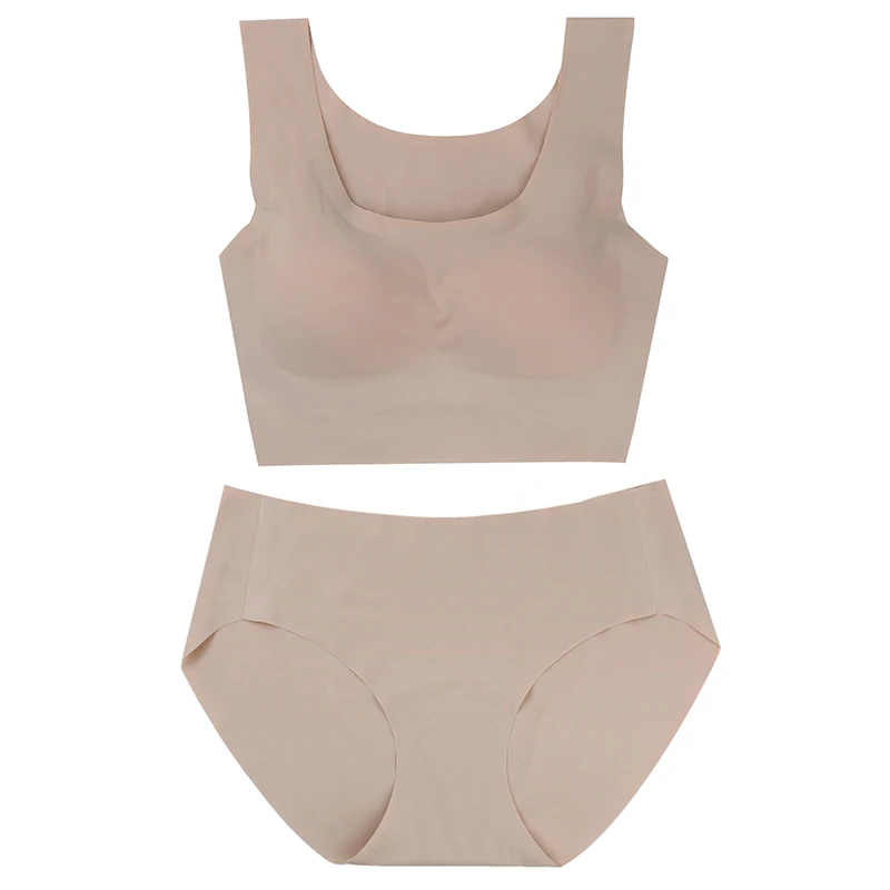 Japan Magic Comfortable Sleep Underwear Sport Bra Seamless Yoga Bra And Panty Sets