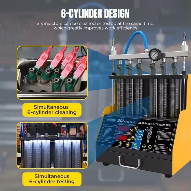 Официальный AUTOOL CT400 6-цилиндровый 110 В 220 новейший высоковольтный ультразвуковой GDI инжектор топлива Тестер