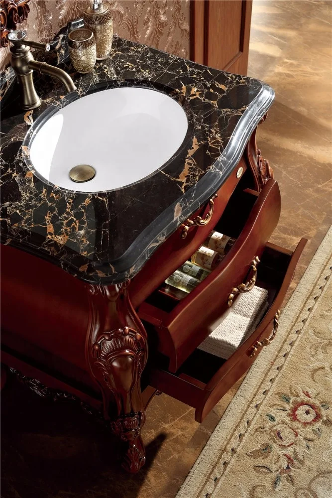Solid Wood clearance bathroom vanities luxury baroque bathroom vanity