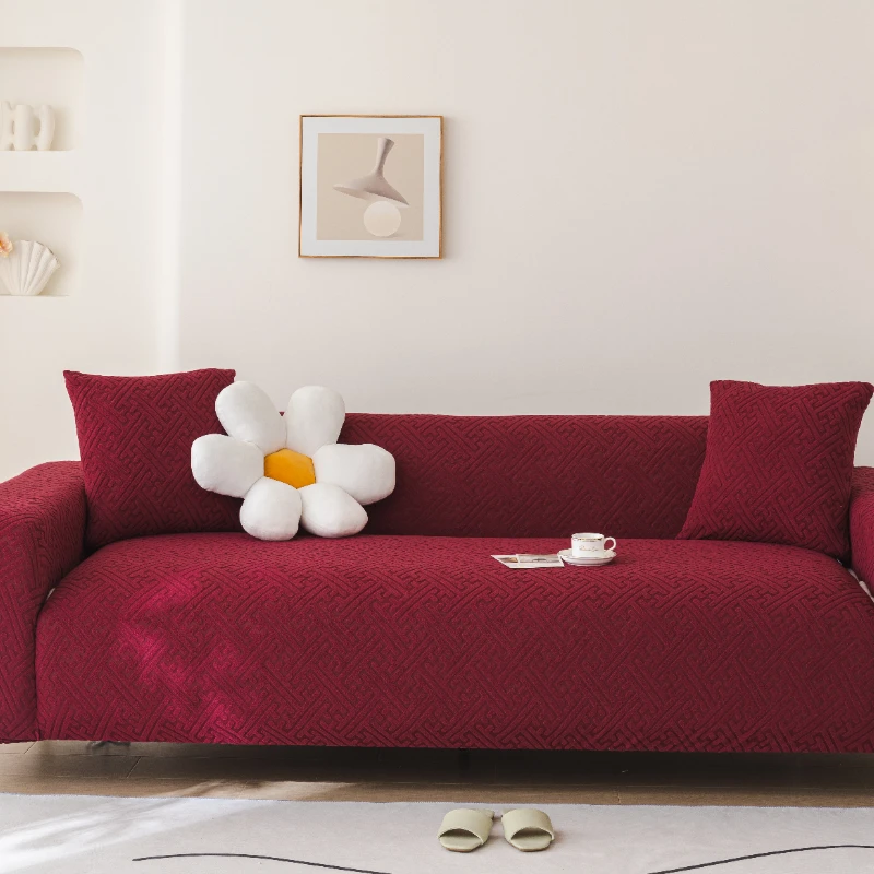 2025 Jacquard velvet elastic all-inclusive universal cover four-season universal lazy one piece anti-cat scratch sofa cover