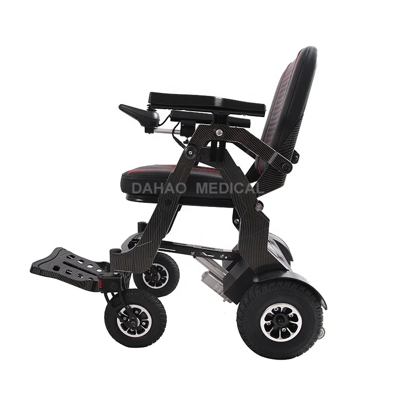 Hot selling multifunctional portable wheelchair trolley folding high back electric wheelchair
