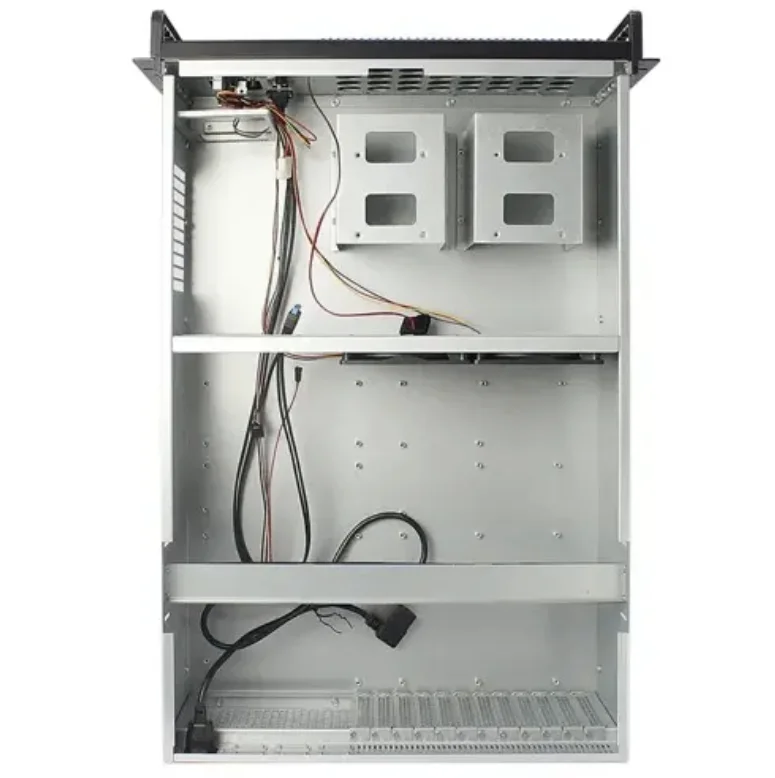 Popular 12GPU atx/eatx/eeb 4U server case led server chassis with display workstation for monitoring