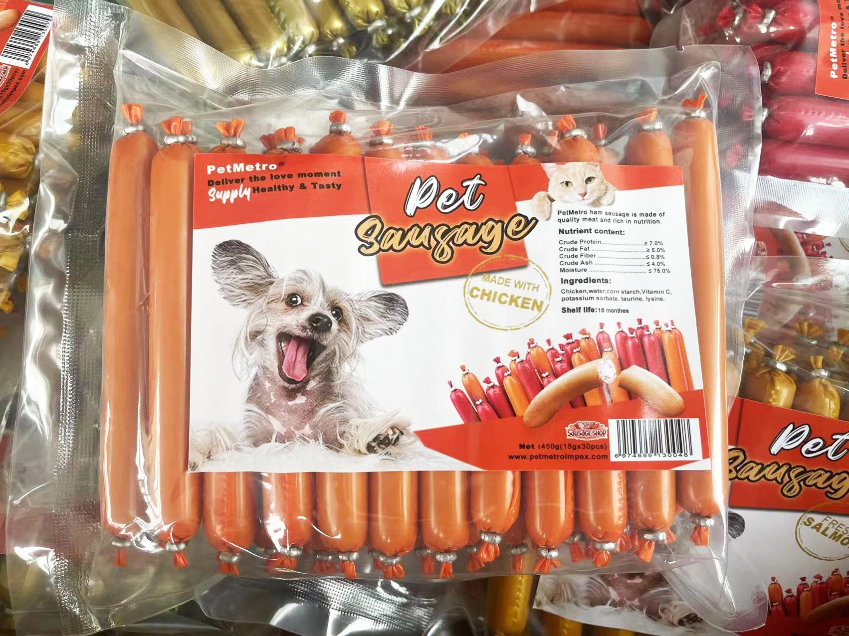 Pet Dog Cat Food Multi-flavored High Calcium Chicken Beef Dog and Cat Snack Treats Food Ham Sausage