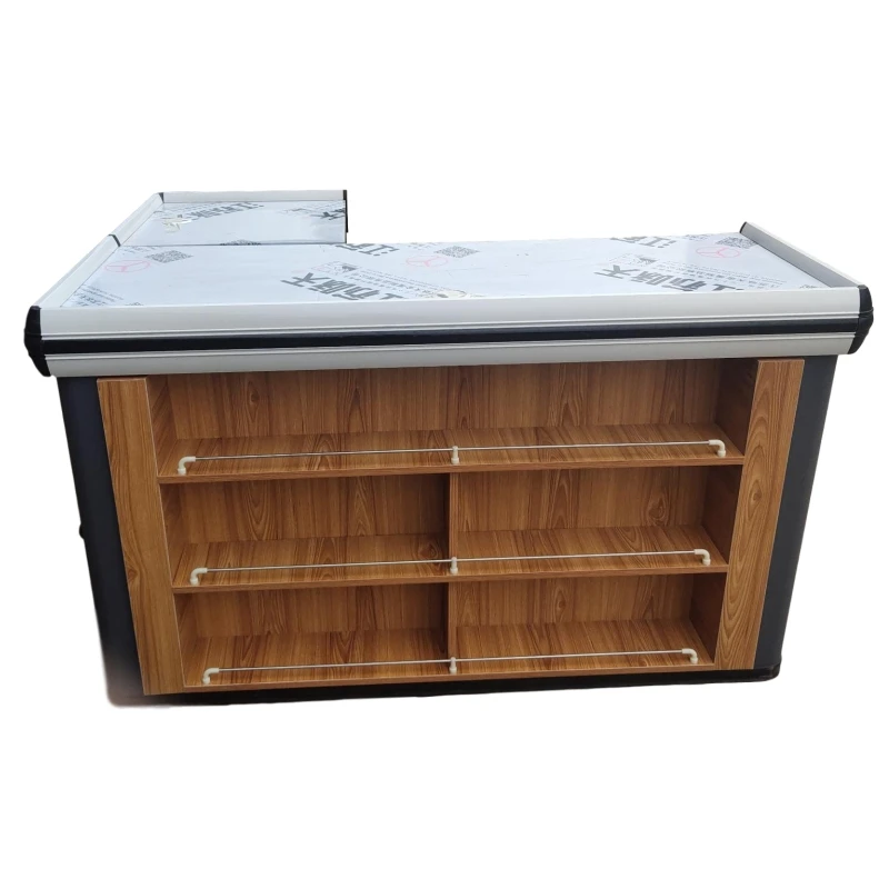 Supermarket Design Pos Cash Register Desk Retail Store Checkout Counter For Sale