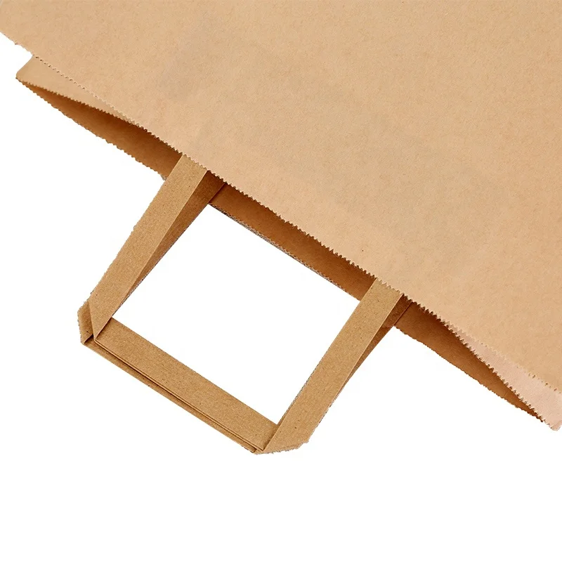 
Recycle wholesale flat paper bag kraft shopping bags for paper carry bags with handle 