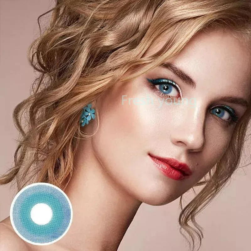 Свежий молодый китайский производитель, оптовая продажа контактных линз коричневого цвета с индивидуальным логотипом