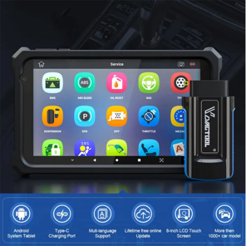 Vdiagtool P80 VD900 OBD диагностический сканер полный системы OBD2 Автомобильный Профессиональный ABS EPB DPF Сброс евро автомобильный
