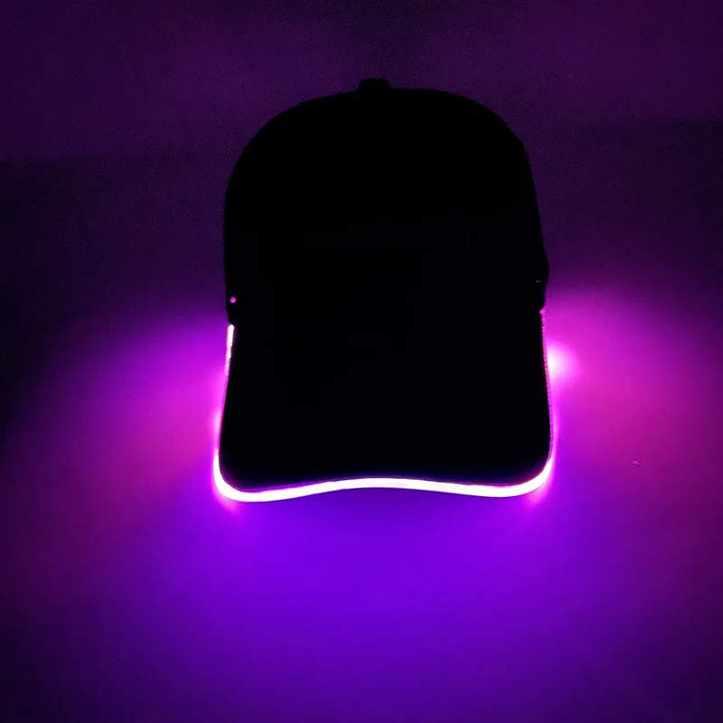 LED lights music carnival hat glow-in-the-dark baseball cap custom logo hats