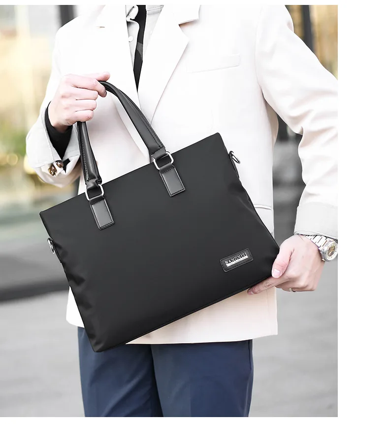 Маленькая партия, индивидуальная версия, мужская сумка из ткани Оксфорд, портфель, Офисная Деловая Сумка для документов, вместительная сумка для ноутбука