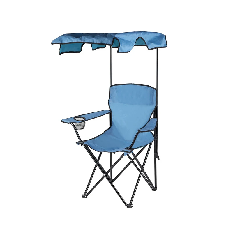 wholesale custom 2021 new sale camp chair with shade camping chair with sunshade camp chairs with umbrella (1600391112198)
