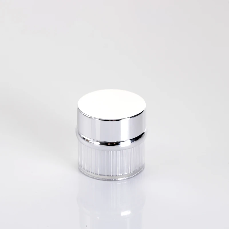 5g 10g Custom Private Label Plastic Acrylic Cosmetic Art Jars Plastic Empty Silver Sealant Containers