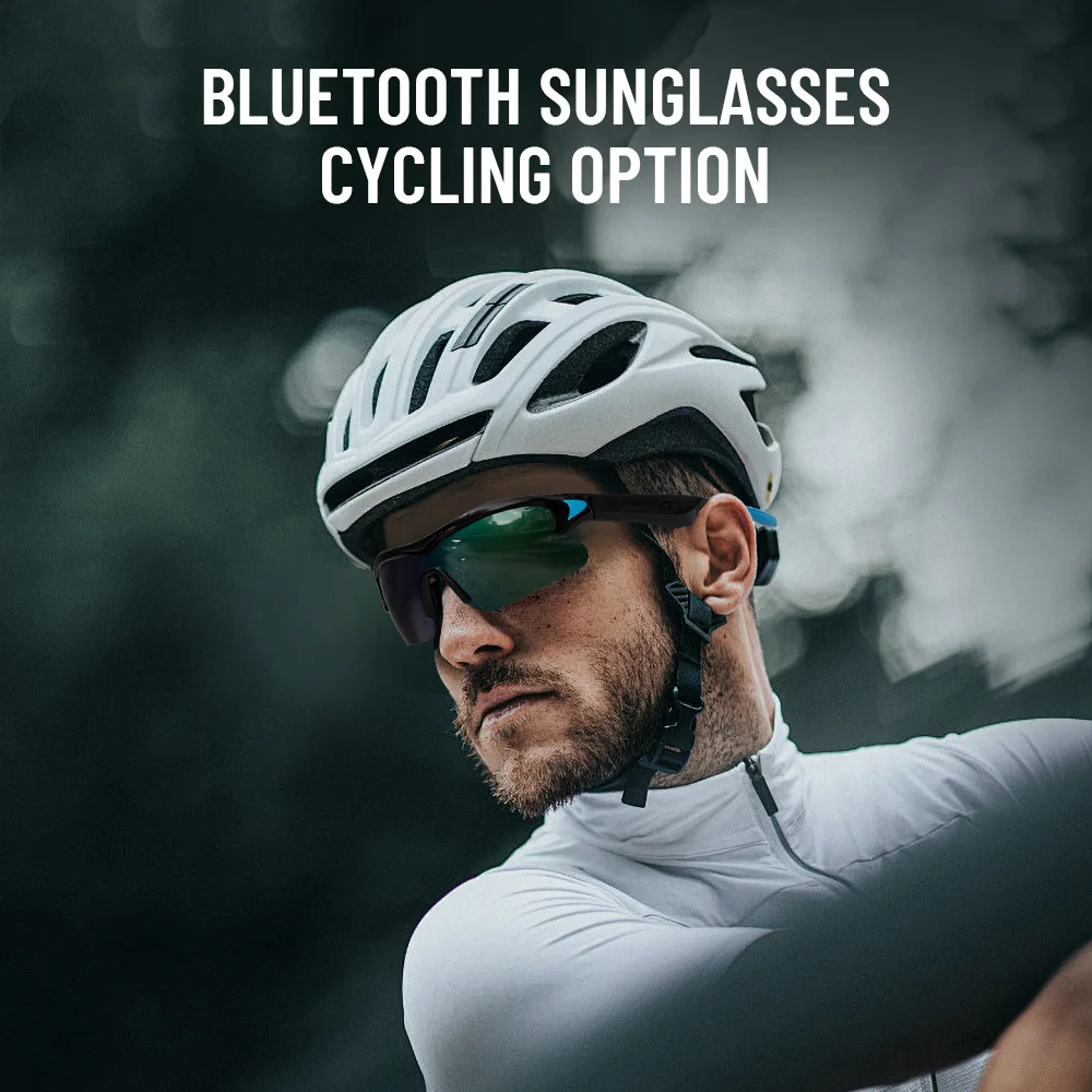 Outdoor Cycling Sports Glasses Wireless Headphones With Microphone of Headphones Sunglasses