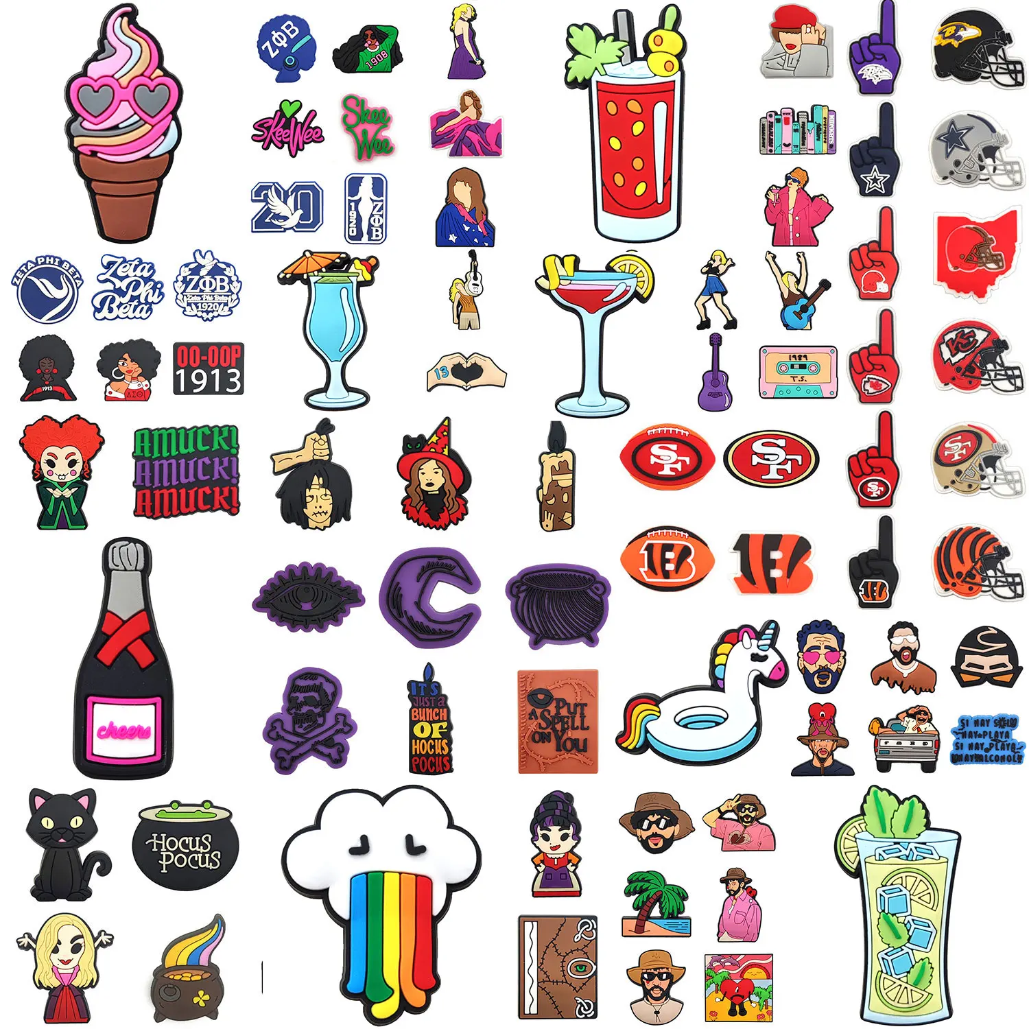 2024 custom kawaii designs logo cartoon fashion pvc accessories wholesale bulk shoes decorations charms