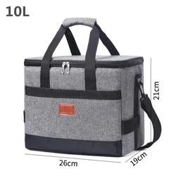 Hot Selling 10L Oxford Cloth Insulated Thermal Cooler Bag Portable Tote Picnic Lunch Cooler Bag Box for Beach Office Work
