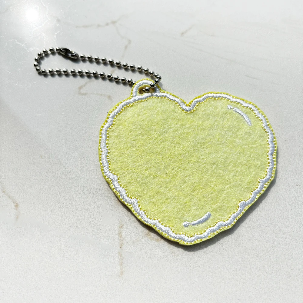 Custom Chenille Keytags Zipper Bag Pull Charms Pendants Luggage Tag Embroidery Key Chain Patch Embroidered Keychain Tag